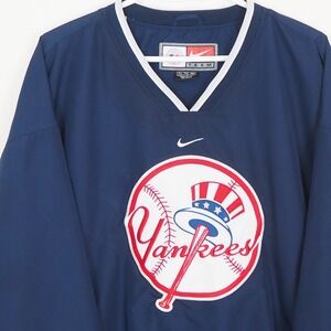 VTG Nike‎ New York Yankees Windbreaker Pullover XXL Jacket MLB NY Center Swoosh